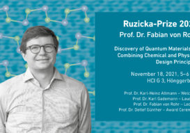Ruzicka Prize goes to Prof. Fabian von Rohr